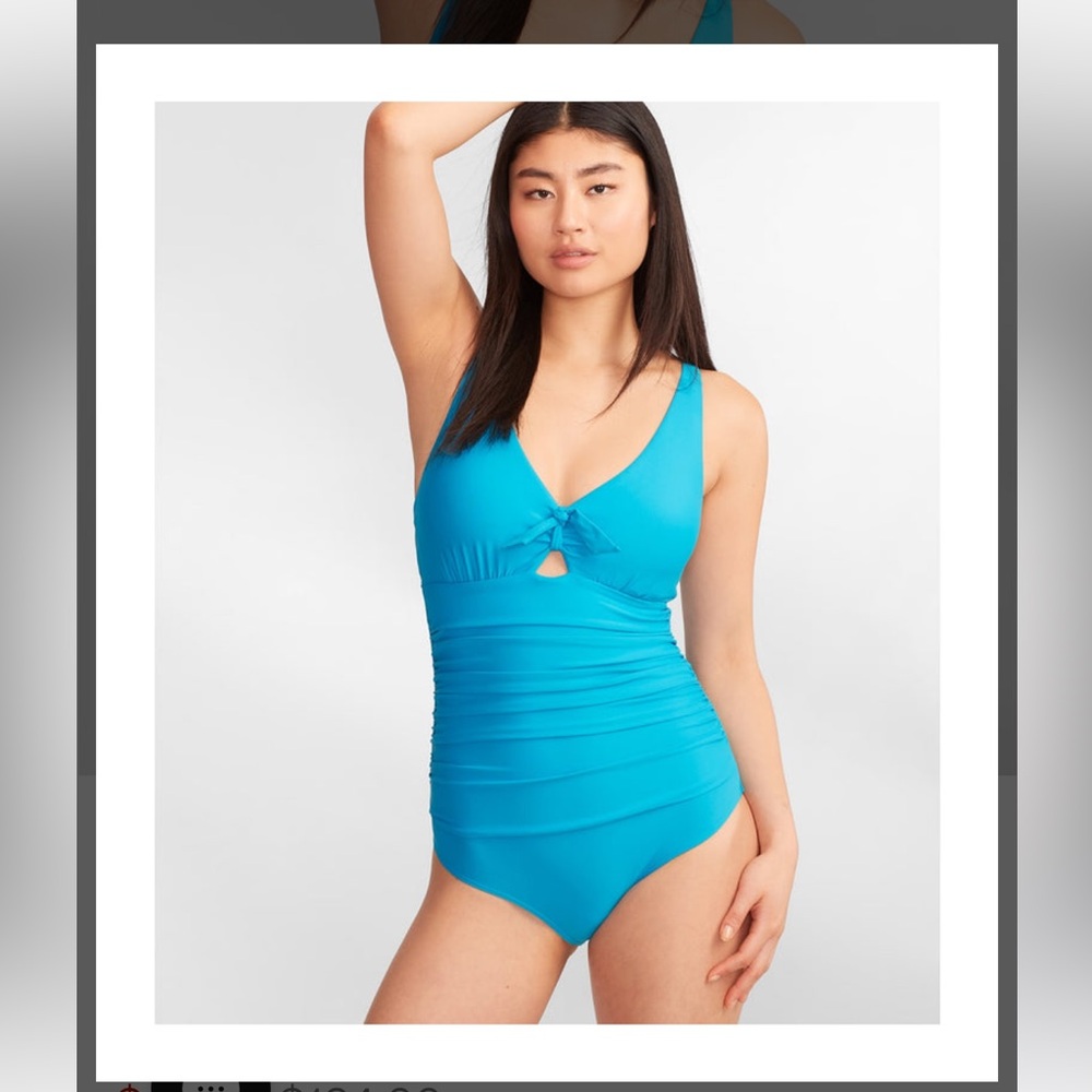 NWT Birdsong one piece swim underwire ruched adjustable straps Large